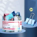 Deli  24pcs /Box 41mm Long Tail Ticket Clip Metal Dovetail Clip