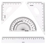 Deli 4-in-1 Ruler Set for Students Ruler Stationery Set - Image 2