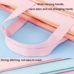 Zipper Canvas File Bags A4 Folder Pouch For Students Portable Handbag - Image 4