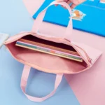 Zipper Canvas File Bags A4 Folder Pouch For Students Portable Handbag - Image 7