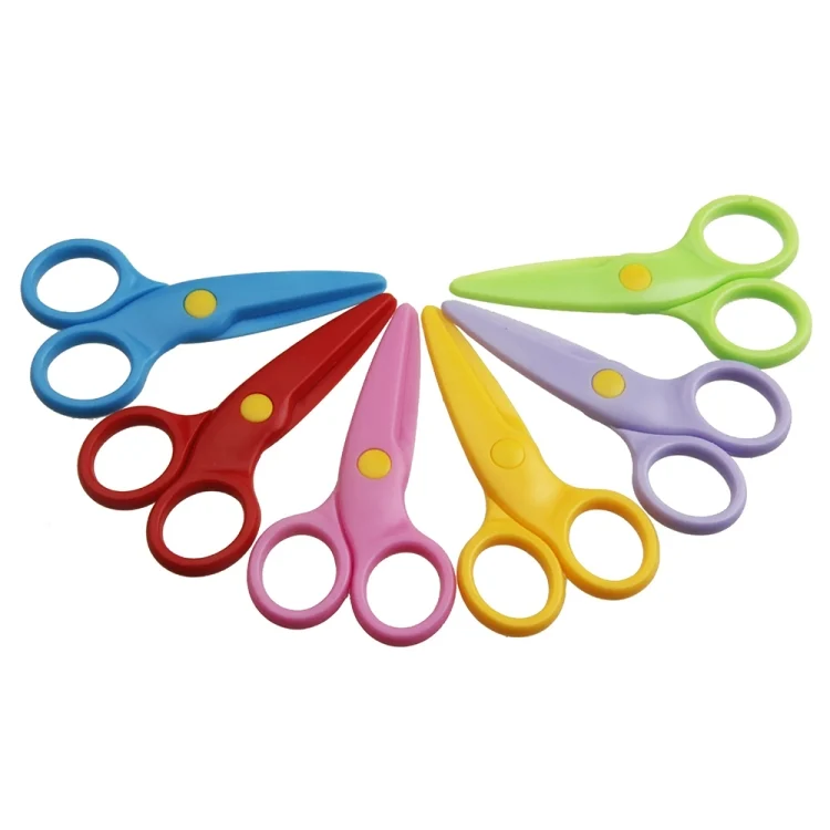 TBD06042696_B1.webp 4pcs Mini Cute Safety Plastic Scissors Children Handmade Paper Cutting Tools - Image 2