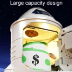 Childrens Astronaut Code Money Bank Cartoon Space Rocket Money Box Toys - Image 5