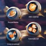 Childrens Astronaut Code Money Bank Cartoon Space Rocket Money Box Toys - Image 8