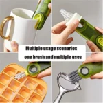 3 In 1 U shaped Cup Lid Cleaning Brush Water Bottle Cover Groove Cleaner - Image 7