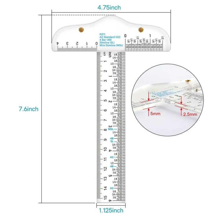 TBD06042715_B1.webp Plastic T-Square Ruler Learning Stationery Ruler - Image 2