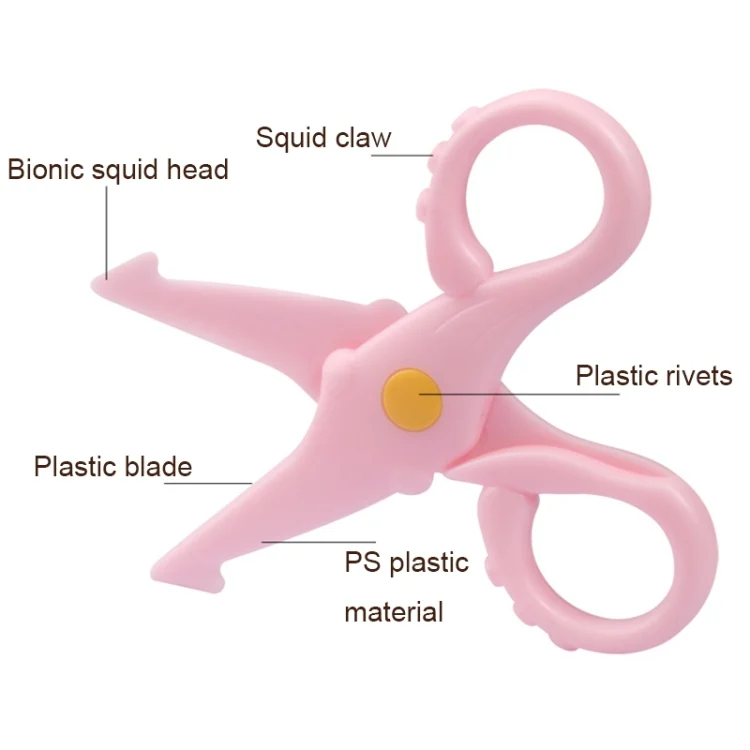 TBD06042718_B3.webp 10pcs Cute Squid Mini Plastic Scissors Children Handmade Paper Cutting Tools - Image 4
