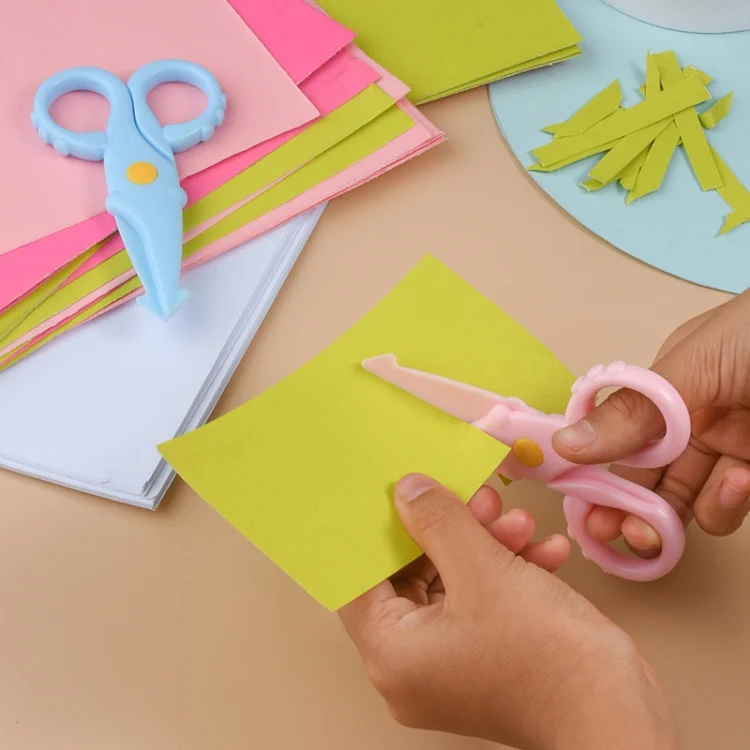 TBD06042718_B7.webp 10pcs Cute Squid Mini Plastic Scissors Children Handmade Paper Cutting Tools - Image 8