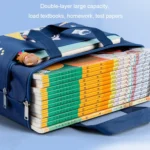 Student Tote Handle Book Bag Canvas Waterproof Data Storage Bag - Image 8
