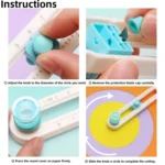 360 Degree Rotating Manual Round Cutter DIY Circle Cutting Tool - Image 9