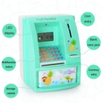 Automatic Teller Machine Coin Saving Jar Childrens Mini Safe Deposit Box - Image 4
