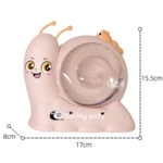 Childrens Snail Rotating Coin Bank Cartoon Savings Jar Toys With Lights And Music - Image 2