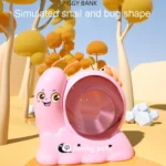 Childrens Snail Rotating Coin Bank Cartoon Savings Jar Toys With Lights And Music - Image 3