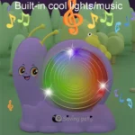 Childrens Snail Rotating Coin Bank Cartoon Savings Jar Toys With Lights And Music - Image 9