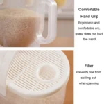 Home Kitchen Rice Washing Sieve Rice Washer Convection Plastic Rice Panner - Image 5