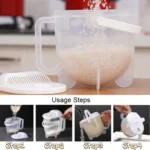 Home Kitchen Rice Washing Sieve Rice Washer Convection Plastic Rice Panner - Image 8