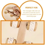 Wooden Manual Convenient Arch Bridge Muscle Health Care 6-Wheel Massager - Image 4