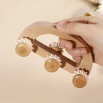 Wooden Manual Convenient Arch Bridge Muscle Health Care 6-Wheel Massager - Image 5