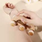 Wooden Manual Convenient Arch Bridge Muscle Health Care 6-Wheel Massager - Image 6