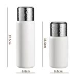 316 Stainless Steel Hammered Lid Thermos Coffee Cup with Tea Filter - Image 3