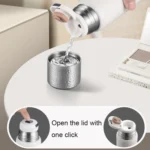 316 Stainless Steel Hammered Lid Thermos Coffee Cup with Tea Filter - Image 6