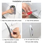 4pcs/set Car Door Anti-collision Strips Rearview Mirror Anti-scratch Stickers - Image 5