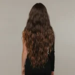 Women Long Hair Wig with Bangs Gradient Fluffy Water Ripple Curly Hair Wig - Image 5
