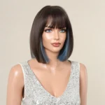 Women Full Bangs Bob Light Breathable Full Head Wig - Image 4