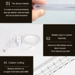 2m LED Body Sensor Flexible Light Strip Smart Sensor USB Light Strip - Image 5