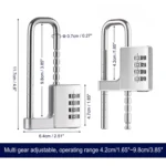 Shoe Cabinet Office File Cabinet Adjustable Lock Length Pull Hand Lock Password Cabinet Door Lock - Image 2