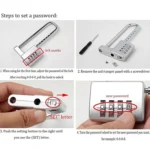 Shoe Cabinet Office File Cabinet Adjustable Lock Length Pull Hand Lock Password Cabinet Door Lock - Image 9