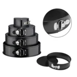 4 In 1 4 Inch /7 Inch /9 Inch /10 Inch 1 Heart and 3 Round Bakeware Cake Molds Baking Pans - Image 2