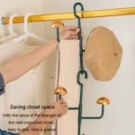 Mushroom Swivel Clothes Hat Rack No Punch No Trace Hooks Home Multifunctional Scarf Bag Storage Rack - Image 11