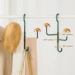 Mushroom Swivel Clothes Hat Rack No Punch No Trace Hooks Home Multifunctional Scarf Bag Storage Rack - Image 3