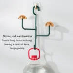 Mushroom Swivel Clothes Hat Rack No Punch No Trace Hooks Home Multifunctional Scarf Bag Storage Rack - Image 5