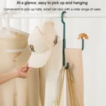 Mushroom Swivel Clothes Hat Rack No Punch No Trace Hooks Home Multifunctional Scarf Bag Storage Rack - Image 8