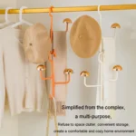 Mushroom Swivel Clothes Hat Rack No Punch No Trace Hooks Home Multifunctional Scarf Bag Storage Rack - Image 10