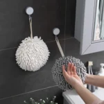 Chenille Hand Wipe Ball Large Hanging Bathroom Quick Dry Hand Towel Kitchen Rag Wipe Handkerchief - Image 2