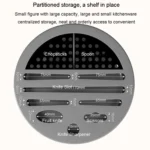 Home Thicken Knife Organizer Chopstick Cylinder Kitchen Drainage Countertop Shelf - Image 4