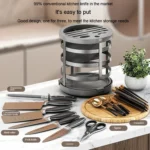 Home Thicken Knife Organizer Chopstick Cylinder Kitchen Drainage Countertop Shelf - Image 6