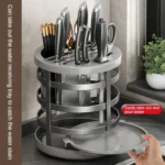 Home Thicken Knife Organizer Chopstick Cylinder Kitchen Drainage Countertop Shelf - Image 10