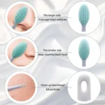 Silicone Cleaning Brush Beauty Tool Double Side Nose To Clean Blackhead Removers - Image 6