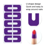 10pcs /Pack Nail Art Nail Polish Anti-Spill U-Shape Stickers - Image 5