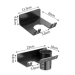 Bathroom Hair Dryer Rack Wall Mounted Soap Toiletries Shelf - Image 2