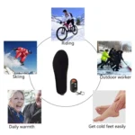 USB Charging Heating Insoles Size Cuttable and Washable Electric Foot Warmer Insoles - Image 6