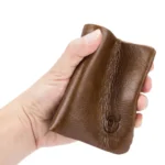BULL CAPTAIN 03 Large-capacity Folding Multi-card Slot Cowhide Zipper Wallet Coin Clip - Image 4