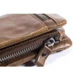 BULL CAPTAIN 03 Large-capacity Folding Multi-card Slot Cowhide Zipper Wallet Coin Clip - Image 5