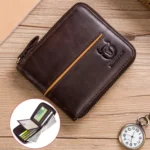 BULL CAPTAIN 042 RFID Anti-theft Cowhide Multi-card Slot Business Card Holder Zipper Wallet - Image 7