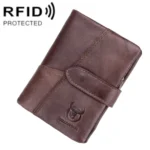 BULL CAPTAIN 01 RFID Anti-theft Multifunctional Cowhide Vertical Detachable Men Wallet