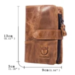 BULL CAPTAIN 01 RFID Anti-theft Multifunctional Cowhide Vertical Detachable Men Wallet - Image 2