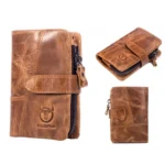 BULL CAPTAIN 01 RFID Anti-theft Multifunctional Cowhide Vertical Detachable Men Wallet - Image 3